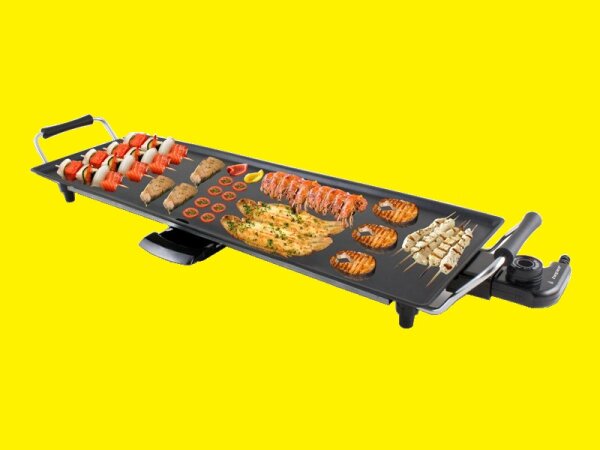 XXL Teppanyaki Gril-Platte Elektro Tischgrill Thermostat Antihaftbeschichtung
