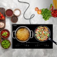 Doppel Induktionskochplatte 4000W Induktionskochfeld 2 Herdplatten Display+Timer